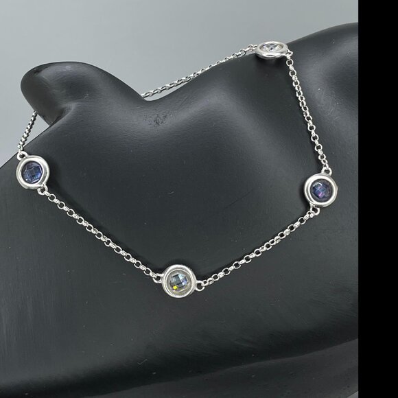 Sterling Silver & Crystal Bracelet - Picture 4 of 4